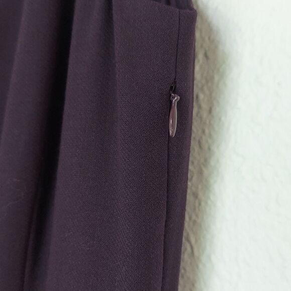 J. Crew Dark Purple Sheath Dress with Flutter Cap Sleeves - Picture 4 of 9